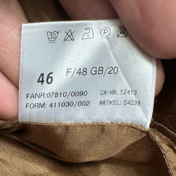 Basler Brown Faux Suede Maxi Skirt Size 16 Long Zip Front Classic Elegant EU 46 - Picture 5 of 7